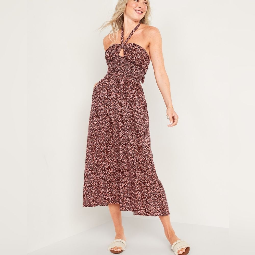 Old Navy Large Dress Floral LeavesβFall Halter Or Strapless